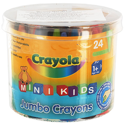 Набор разноцветных восковых мелков "Jumbo Crayons", 24 шт Мексика Состав 24 разноцветных мелка инфо 333b.