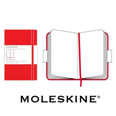 Записная книжка Moleskine, "Classic" (нелинованная), Pocket, красная оказывается в руках людей неординарных инфо 349b.