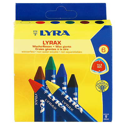 Восковые мелки "Lyrax", 6 шт шт Изготовитель: Германия Артикул: 5701060 инфо 862b.