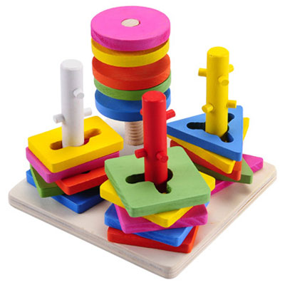 Развивающая игрушка "Формы на палочках" с палочками, 20 геометрических фигур инфо 941b.
