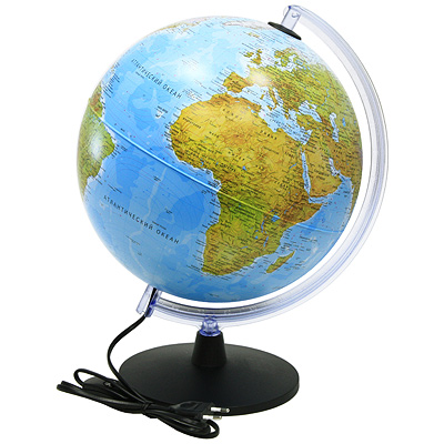 Глобус с физической и политической картами мира "Globe Falcon", с подсветкой Диаметр 20 см 30,5 см x 32 см инфо 949b.