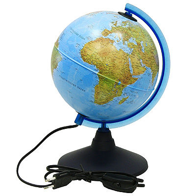 Глобус с физической и политической картами мира "Elite Globe", с подсветкой Диаметр 20 см 21 см x 23 см инфо 953b.