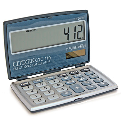 Калькулятор "Citizen" CTC-110 Калькулятор, инструкция на русском языке инфо 1003b.