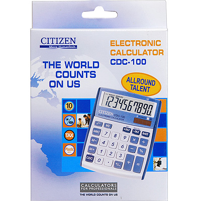 Калькулятор "Citizen" CDC-100 L1131 и от солнечной батареи инфо 1004b.