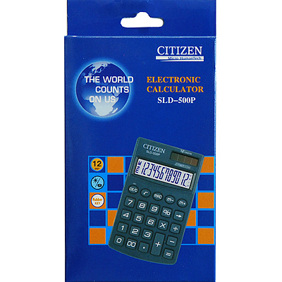 Калькулятор "Citizen" SLD-500P Состав Калькулятор, папка для калькулятора инфо 1010b.