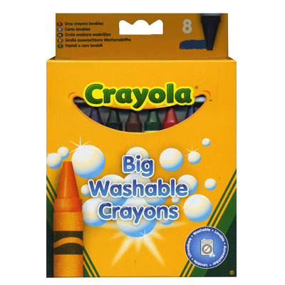 Набор смываемых восковых мелков "Big Washable Crayons", 8 шт Мексика Состав 8 разноцветных мелков инфо 1174b.