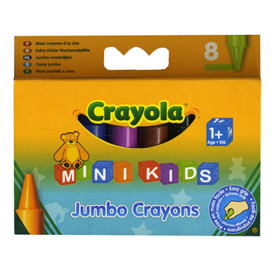 Набор разноцветных восковых мелков "Jumbo Crayons", 8 шт Мексика Состав 8 разноцветных мелков инфо 1198b.
