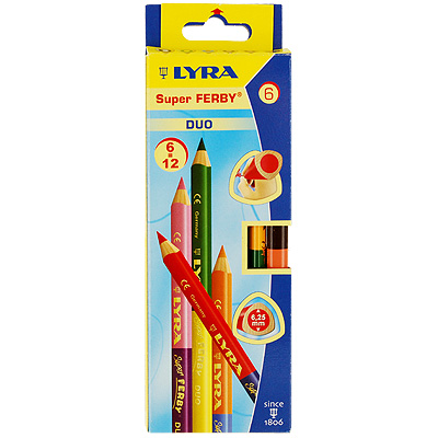 Набор цветных карандашей "Super Ferby Duo", двухцветные, 6 шт шт Изготовитель: Германия Артикул: 3791069 инфо 1206b.