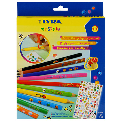 Набор цветных карандашей "MyStyle", с наклейками, 10 шт Германия Изготовитель: Китай Артикул: 3751100 инфо 1211b.