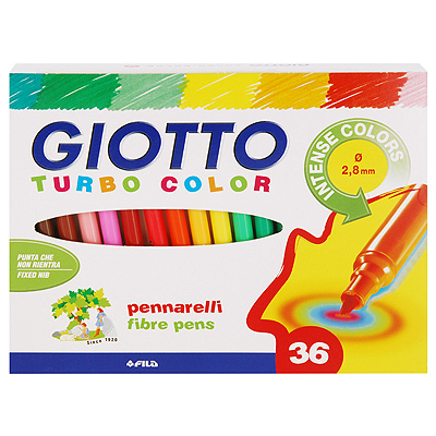 Набор фломастеров "Giotto Turbo Color", 36 шт 2,3 см Артикул: 4180 00 инфо 1346b.