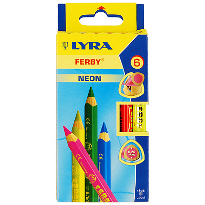Набор цветных карандашей "Ferby Neon", 6 шт шт Производитель: Германия Артикул: 3621063 инфо 1610b.