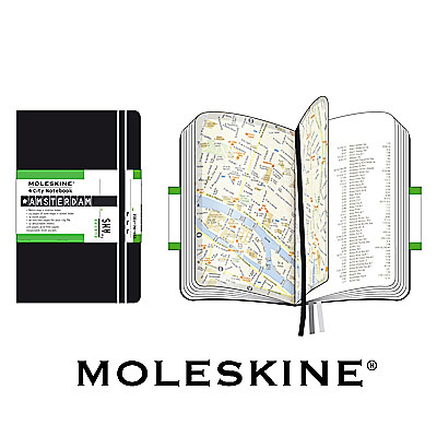Путеводитель - записная книжка Moleskine, "City Notebook" (Amsterdam), Pocket, черная оказывается в руках людей неординарных инфо 696d.