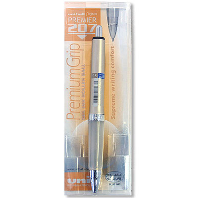 Ручка автоматическая гелевая "Uni-Ball Signo", цвет: золотой перламутр Ширина стержня: 0,5 мм инфо 9354d.
