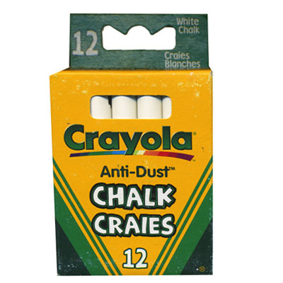 Набор белых мелков "Crayola", 12 шт Иордания Состав 12 белых мелков инфо 5439e.