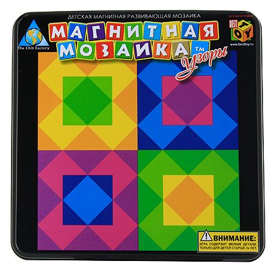 Магнитная мозаика "Узоры" квадрата, магнитная поверхность для сборки инфо 5449e.