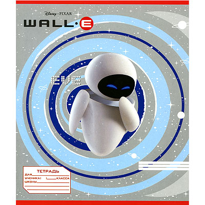 Тетрадь BOOM "Wall-E: Eve", 12 листов 20 см Количество листов: 12 инфо 5707e.