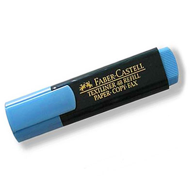 Текстовыделитель заправляемый "Faber-Castell", цвет: синий Длина: 11,3 см Цвет: синий инфо 5736e.