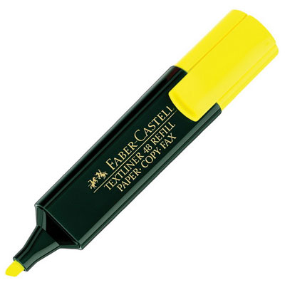 Текстовыделитель заправляемый "Faber-Castell", цвет: желтый Длина: 11,3 см Цвет: желтый инфо 5740e.