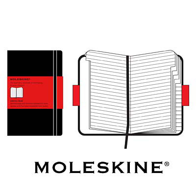 Записная книжка Moleskine, "Classic" (с алфавитом, A-Z), Large, черная оказывается в руках людей неординарных инфо 5758e.