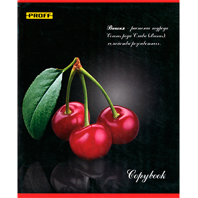 Тетрадь Proff "Фрукты и ягоды на черном", 96 листов, в ассортименте зависимости от наличия на складе инфо 5897e.
